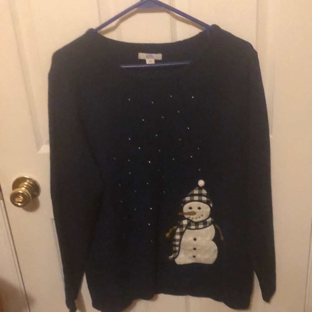 New Blue Croft & Borrow Snowman Sweater